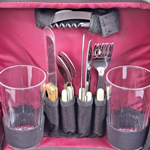 Picnic Time Moka Collection Picnic Cooler Tote with Food & Wine Compartments - Picture 8 of 16